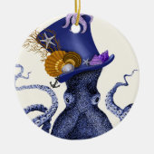 Octopus met Nautisch Pet Keramisch Ornament (Voorkant)
