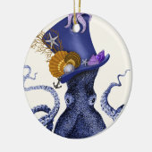 Octopus met Nautisch Pet Keramisch Ornament (Links)