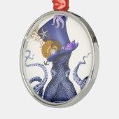 Octopus met Nautisch Pet Metalen Ornament (Links)