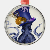 Octopus met Nautisch Pet Metalen Ornament (Voorkant)