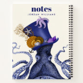 Octopus met Nautisch Pet Notitieboek (Achterkant)
