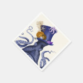 Octopus met Nautisch Pet Servet (Hoek)