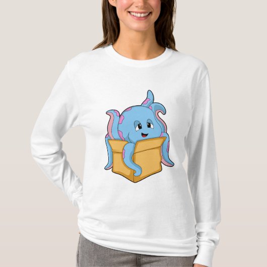 Octopus met Packet.PNG T-shirt (Voorkant)