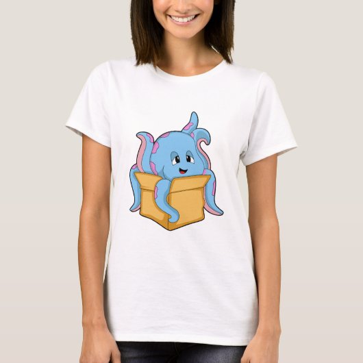 Octopus met Packet.PNG T-shirt (Voorkant)