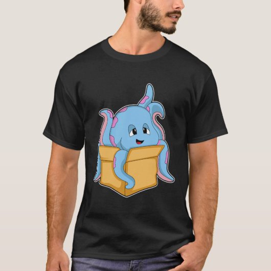 Octopus met Packet.PNG T-shirt (Voorkant)