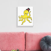 Octopus met Pet Canvas Afdruk (Insitu (Woonkamer))