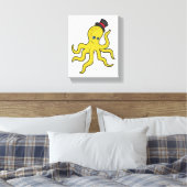 Octopus met Pet Canvas Afdruk (Insitu (Slaapkamer))