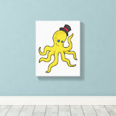 Octopus met Pet Canvas Afdruk (Insitu (Houten vloer))