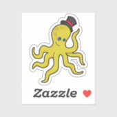 Octopus met Pet Sticker (Vel)