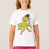 Octopus met Pet T-shirt (Voorkant)