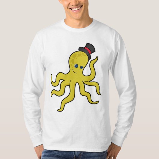 Octopus met Pet T-shirt (Voorkant)