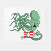 Octopus met Popcorn Fleece Deken (Voorkant (Horizontaal))