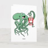 Octopus met Popcorn Kaart (Achterkant)