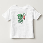 Octopus met Popcorn Kinder Shirts (Voorkant)
