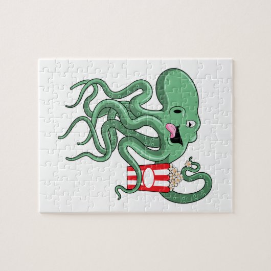 Octopus met Popcorn Legpuzzel (Horizontaal)
