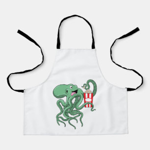 Octopus met Popcorn Schort