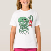 Octopus met Popcorn T-shirt (Voorkant)