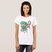 Octopus met Popcorn T-shirt (Voorkant volledig)