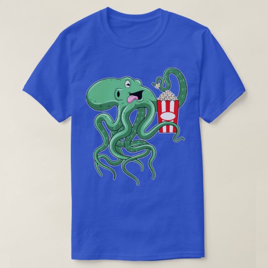 Octopus met Popcorn T-shirt (Design voorkant)