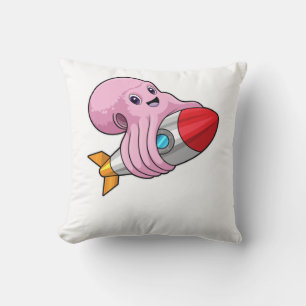 Octopus met raket kussen