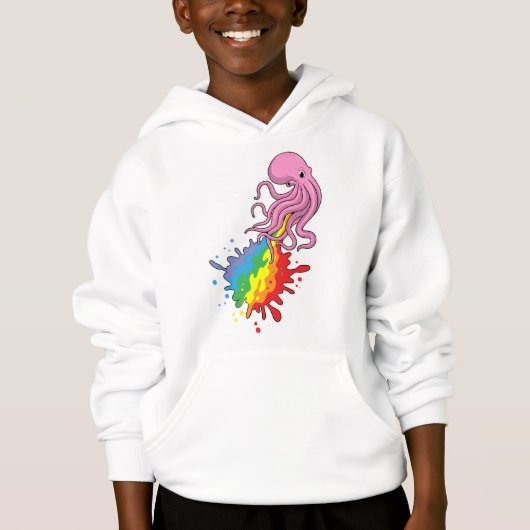 Octopus met regenboog (Voorkant)