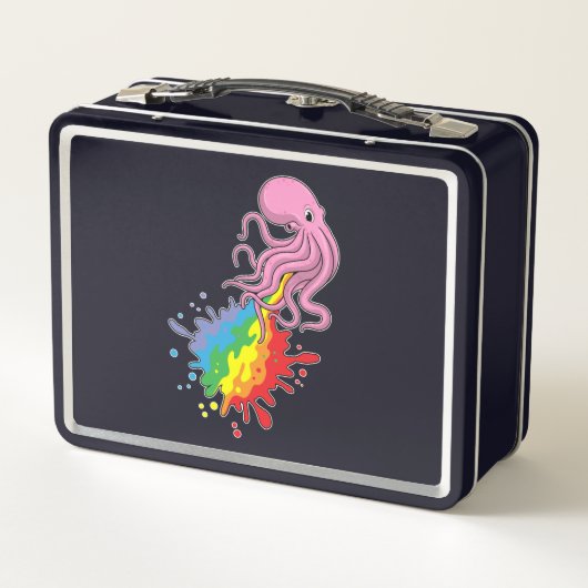 Octopus met regenboog (Achterkant)