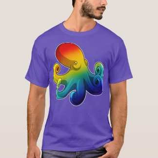Octopus met regenboog 2 t-shirt