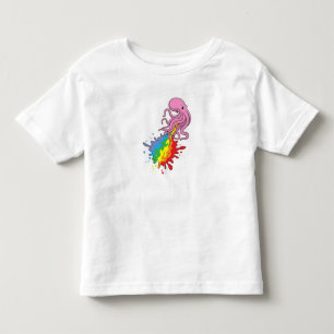 Octopus met regenboog kinder shirts