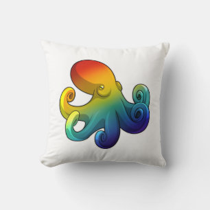 Octopus met regenboog kussen