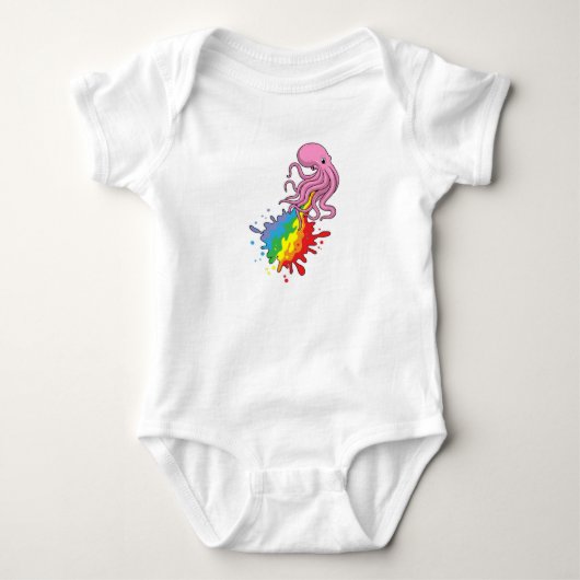 Octopus met regenboog romper (Voorkant)