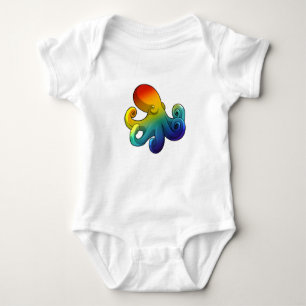Octopus met regenboog romper