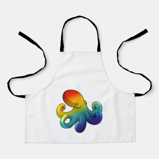 Octopus met regenboog schort (Voorkant)
