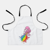 Octopus met regenboog schort (Voorkant)