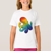 Octopus met regenboog t-shirt (Voorkant)