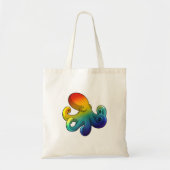 Octopus met regenboog tote bag (Voorkant)