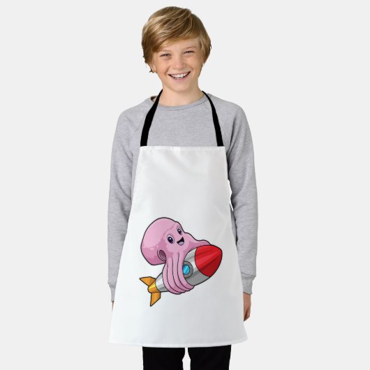 Octopus met Rocket Schort (Gedragen)