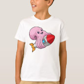 Octopus met Rocket T-shirt (Voorkant)