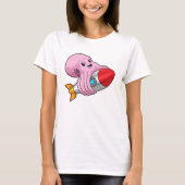 Octopus met Rocket T-shirt (Voorkant)