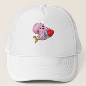 Octopus met Rocket Trucker Pet (Voorkant)
