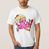 Octopus met schoonheidsproducten t-shirt (Voorkant)