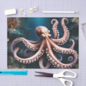 Octopus met surrealistische diepten tissuepapier (Craft)