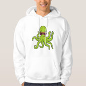 Octopus met zonnebril hoodie (Voorkant)