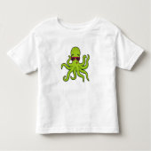 Octopus met zonnebril kinder shirts (Voorkant)