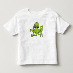 Octopus met zonnebril kinder shirts