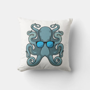 Octopus met zonnebril kussen