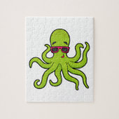 Octopus met zonnebril legpuzzel (Verticaal)