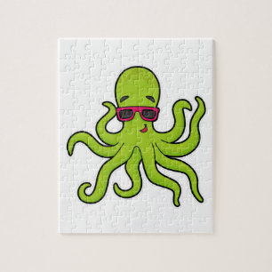 Octopus met zonnebril legpuzzel