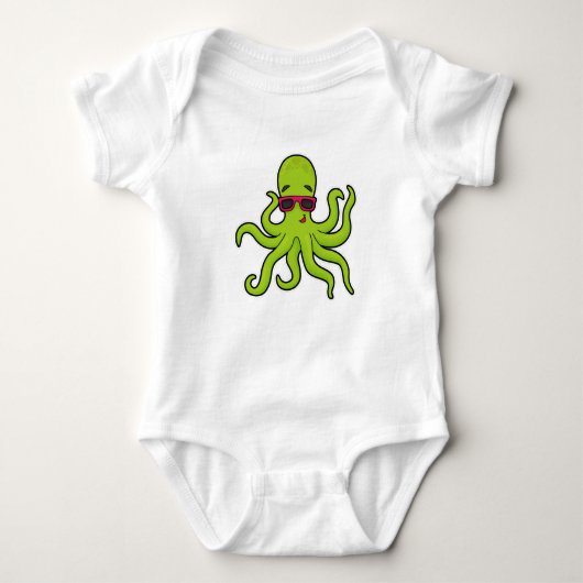 Octopus met zonnebril romper (Voorkant)