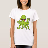 Octopus met zonnebril t-shirt (Voorkant)