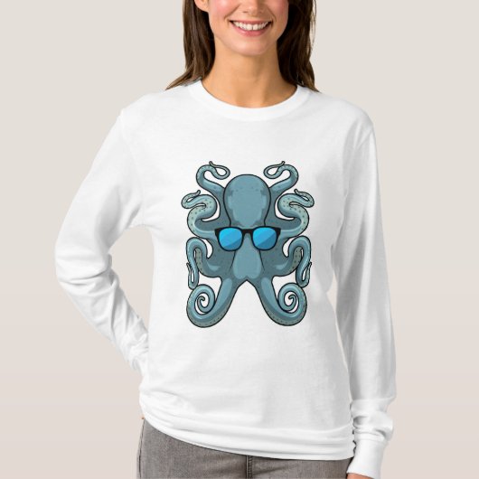 Octopus met zonnebril t-shirt (Voorkant)